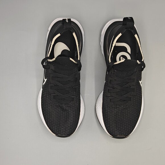 Nike React Infinity Flyknit Shoes Women's 7 Black White Running Sneaker - Picture 4 of 11